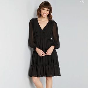 NWT Modcloth Cheers For Tiers Black Dress Women